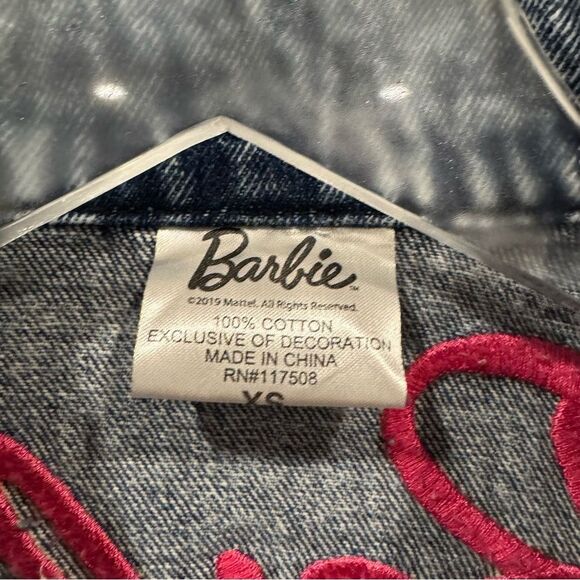 Barbie Embroidered Denim Jacket Size XS - Picture 4 of 7